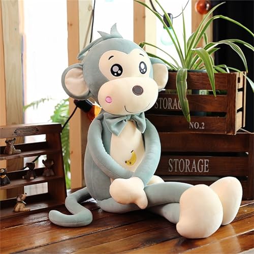 AFFE Plüschtier Puppe Stofftier Kissen Kuscheltier AFFE, zum Spielen und Kuscheln, Weiches Schmusetier für Mädchen, Jungen, Babys (85 cm,Grün) von champracer