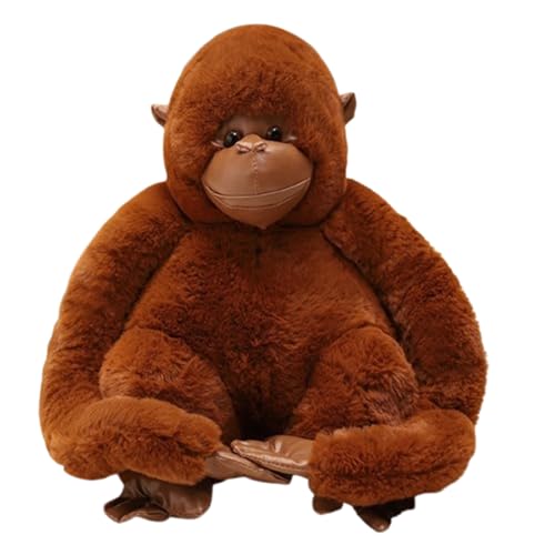 AFFE Plüschtier Puppe Stofftier Niedlicher Gorilla Wurfkisse, für Zimmer Dekokissen Heimdekoration Geburtstagsgeschenk (45 cm,Braun) von champracer