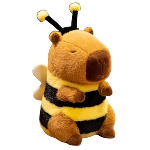 Biene Plüschtier, Niedliche Bee Kuscheltier,Capybara Kuscheltier, Weiche Bienen Capybara Kuscheltier,Capybara Plüschtier Spielzeug Stofftier Plushie Stofftier Geschenk für Kinder Jungen Mädchen (23cm) von champracer