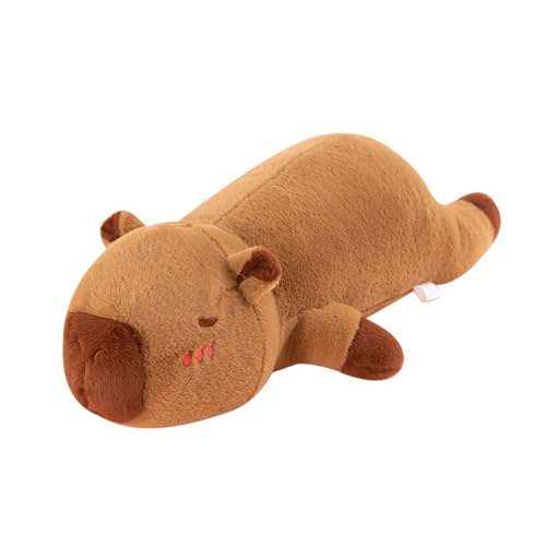 Capibara Kuscheltier Lange Puppen, Kissen, Plüschtiere - Niedliches Plushie Gefülltes Spielzeug, Geburtstagsgeschenke für Kinder (100 cm, Braun) von champracer