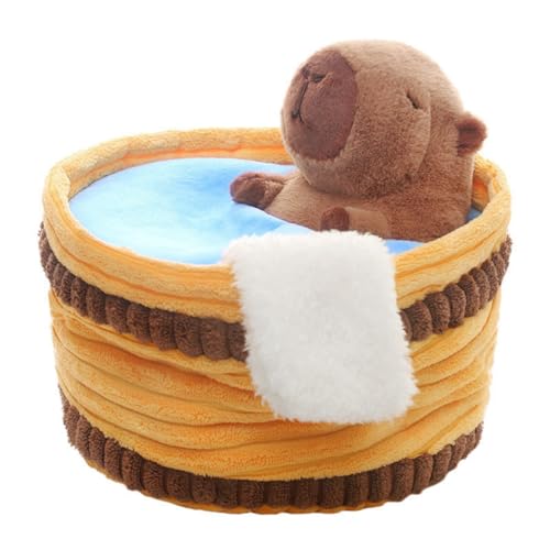 champracer Capybara Kuscheltier Capybara Plüschtier in der Badewanne Niedlichen Capybara Plushies Stofftier Capybara Geschenk für Kinder Jungen Mädchen von champracer