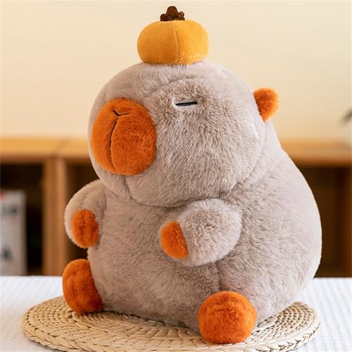 champracer Capybara PlüSchtier, Capybara Kuscheltier GefüLlte, Persimmon Ruyi Kapibara PlüSchpuppen, Simulation Capybara PlüSchtier für MäDchen Und Jungen Geburtstagsgeschenk (Hellbraun, 80 cm) von champracer
