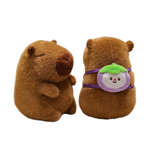 Capybara Plüschtier, Capybara mit Hamburger Rucksack, Niedliche Capybara Kuscheltier Capybara Kuscheltiere Plüschtier Stofftier Capybara Geschenk, Capybara Plush Für Mädchen Jungen (20cm,Aubergine) Capybara Plüschtier, Capybara mit Hamburger Rucksack, Niedliche Capybara Kuscheltier Capybara Kuscheltiere Plüschtier Stofftier Capybara Geschenk, Capybara Plush Für Mädchen Jungen (20cm,Aubergine) von champracer
