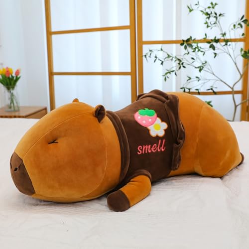 Capybara Plüschtier Capybara Plüschkissen Capybara Kuscheltier Capybara Stofftier Niedlichen Capybar Plushies mit Kleidung Wasserschwein Kuscheltier Spielzeug für Kinder Jungen Mädchen (90cm,Braun) Capybara Plüschtier Capybara Plüschkissen Capybara Kuscheltier Capybara Stofftier Niedlichen Capybar Plushies mit Kleidung Wasserschwein Kuscheltier Spielzeug für Kinder Jungen Mädchen (90cm,Braun) von champracer