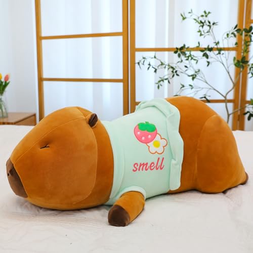 Capybara Plüschtier Capybara Plüschkissen Capybara Kuscheltier Capybara Stofftier Niedlichen Capybar Plushies mit Kleidung Wasserschwein Kuscheltier Spielzeug für Kinder Jungen Mädchen (50cm,Grün) Capybara Plüschtier Capybara Plüschkissen Capybara Kuscheltier Capybara Stofftier Niedlichen Capybar Plushies mit Kleidung Wasserschwein Kuscheltier Spielzeug für Kinder Jungen Mädchen (50cm,Grün) von champracer