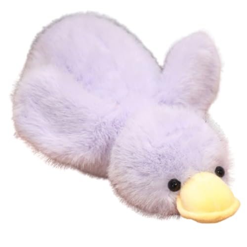 Ente Kuscheltier, PlüSchtier Gans Spielzeug Einfache Dekoration Wurfkissen Stofftier, zum Spielen und Kuscheln, Geschenk für Kinder Mädchen (30 cm,Lila) von champracer
