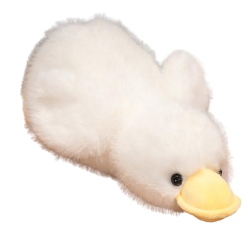 Ente Kuscheltier, PlüSchtier Gans Spielzeug Einfache Dekoration Wurfkissen Stofftier, zum Spielen und Kuscheln, Geschenk für Kinder Mädchen (30 cm,Weiß) von champracer