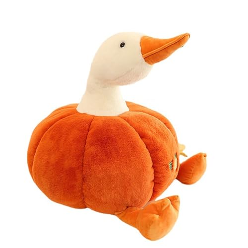Gänse Plüschtier Puppe Stofftier Niedlicher Kürbis Gans Wurfkisse, für Zimmer Dekokissen Heimdekoration Geburtstagsgeschenk (55 cm,Gelb) von champracer