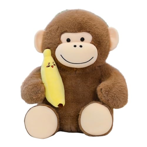 Gorilla Kuscheltier Orang Utan Plüschtier, King Kong Affen Spielzeug KusPuppe Stofftier, zum Spielen und Kuscheln, Weiches Schmusetier für Mädchen, Jungen, Babysn (20 cm,Braun) von champracer