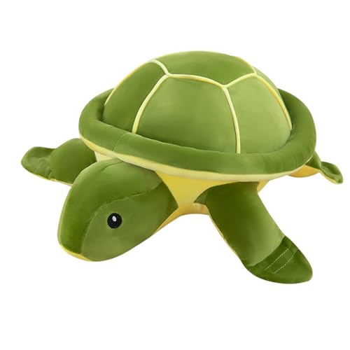 Groß Kuscheltier Schildkröte Spielzeug Plüschtier Flauschiges Schildkröte Stofftier zum Kuscheln & Spielen Schildkröte Dekokissen für kuschelecke Kinderzimmer Schlafzimmer Deko (Grün,30 cm) von champracer