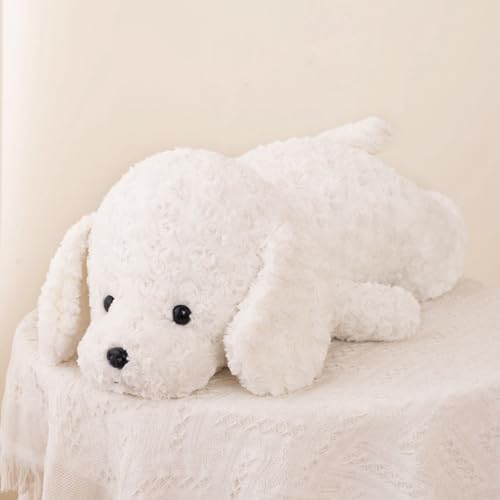 Großer Teddy Hund Aus Plüsch, Hund Plüsch,Kuscheltier Hund Plüschtier zum Kuscheln Spielen Kawaii Deko,Beschwerter Welpe Kuscheltier Weiches Kuschelkissen,Geschenk Für Kinder Erwachsene (85cm,Weiß) Großer Teddy Hund Aus Plüsch, Hund Plüsch,Kuscheltier Hund Plüschtier zum Kuscheln Spielen Kawaii Deko,Beschwerter Welpe Kuscheltier Weiches Kuschelkissen,Geschenk Für Kinder Erwachsene (85cm,Weiß) von champracer