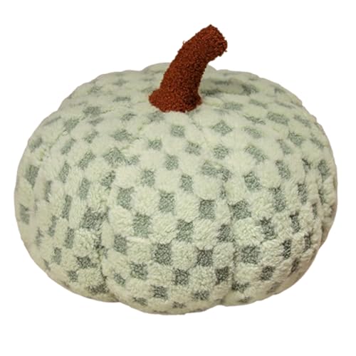 Halloween Kürbis Kissen,3D Plüsch Kürbis Dekokissen Kopfkissen KissenHalloween Deko Kissen für Schlafzimmer, Sofa - Geschenke und Dekoration,Runden für Kind Schlafzimmer Geschenk (30x35cm,Grün) von champracer