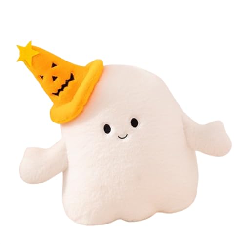 Halloween Kuscheltier Plüsch Spielzeug 28 cm,Halloween Geisterkissen, Geisterplüsch,3D Plüsch Kürbis Dekokissen,Für Kinder Geschenk Deko Geister Wurfkissen (28cm,Kürbis) von champracer