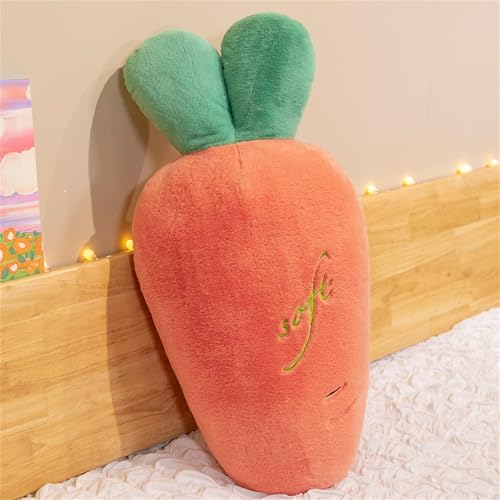 champracer Karotten Kissen, SüßE Karotte Wurfkissen, Karotte Umarmung Kissen, Niedliche GefüLlte Tiere Puppe Spielzeug Geschenke für Schlafzimmer, Sofa, BüRodekoration (Orange, 110 cm) von champracer