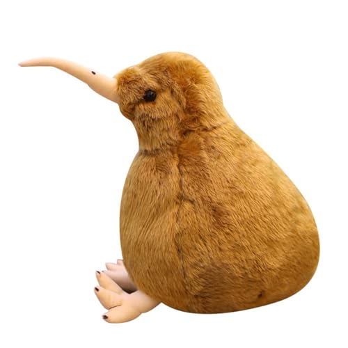 Kiwi Vogel Plüschtier, Kuscheltier Pelzige Kiwi Plüschpuppe, Flauschig Wie Echter Vogel, Umarmt Spielzeug für Kinder Wohnkultur Kinder (50 cm,Braun) von champracer