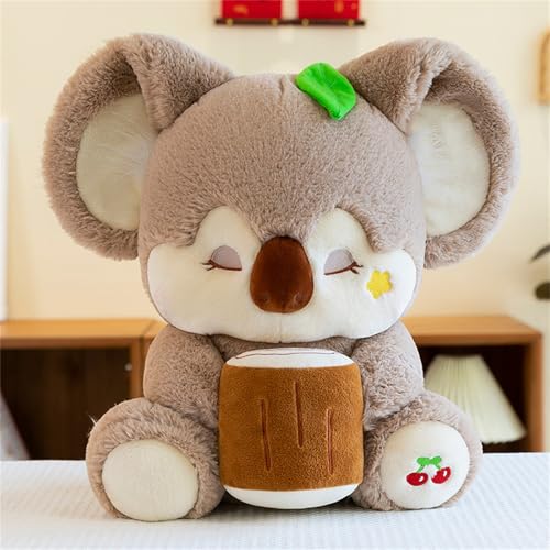champracer Koala Plüschtier, Niedlich Plüschspielzeug Koala, Weiches Koala Plüschtier Wurf-Kissen Puppen, Geburtstagsgeschenk für Baby Kinder Mädchen (Braun, 55 cm) von champracer