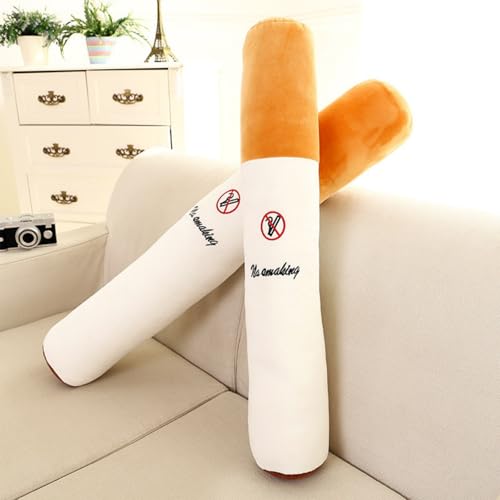 Kreatives Rauchen Zylindrisches Schlafkissen, Body Pillow Plüschtier, Zigaretten kissen, Lustiges Kuscheltier, Riesen Kissen Sofa Dekoration Mode Zigarettenkissen Geschenke, 1 Stück (50 cm,Weiß) von champracer