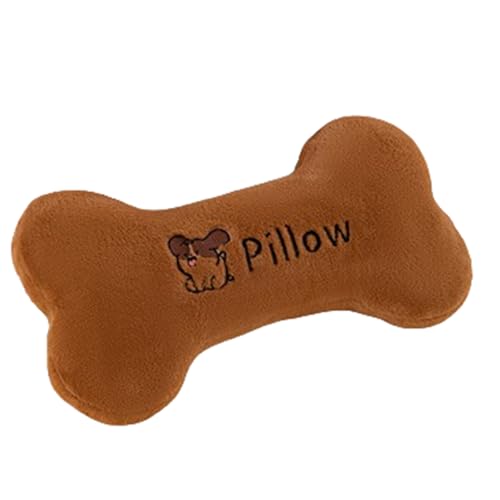 Kuschelkissen Kinder Schmusekissen Knochen Kissen Sofakissen,kleine und große Hunde, niedliche Plüschtiere für Hundegeburtstage,Weiche Flauschige Spielzeug Wurfkissen Geschenke​ (braunen,45cm) von champracer
