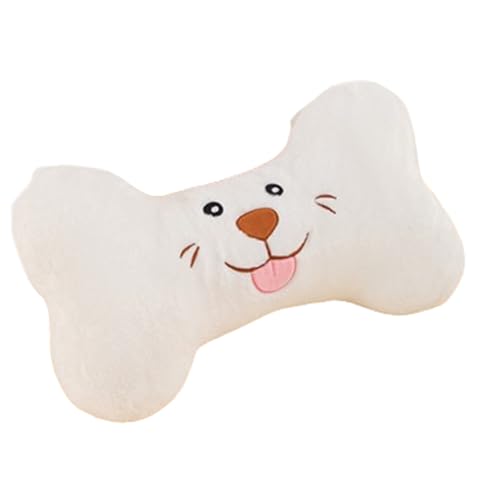 Kuschelkissen Kinder Schmusekissen Knochen Kissen Sofakissen,kleine und große Hunde, niedliche Plüschtiere für Hundegeburtstage,Weiche Flauschige Spielzeug Wurfkissen Geschenke​ (ein weißes,45cm) von champracer