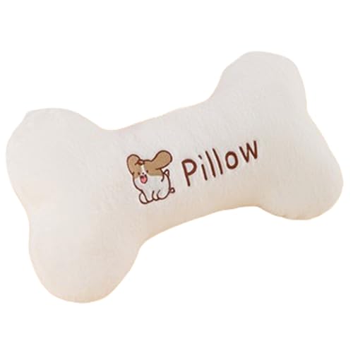 Kuschelkissen Kinder Schmusekissen Knochen Kissen Sofakissen,kleine und große Hunde, niedliche Plüschtiere für Hundegeburtstage,Weiche Flauschige Spielzeug Wurfkissen Geschenke​ (weißen,60cm) von champracer