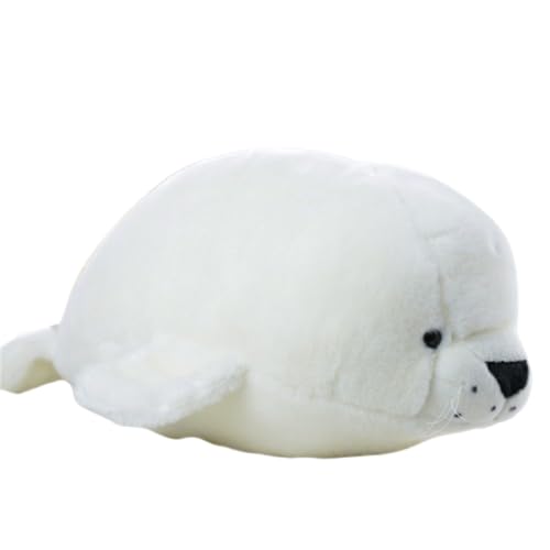 Kuscheltie Plüschtier Robbe,Chubby Blob Seal Pillow,Robbe Kuscheltier Fett,Niedliche Robbe Pillow,Weich Robbe Kuscheltier Gefüllte Plüschkissen,süße weiche Siegel Kuscheltier für Kinder (73cm,Weiß) von champracer