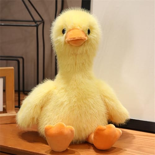 Kuscheltier Ente, Ente Plüschtier Kuscheltier, Niedliche Kleine Gelbe Ente Plüschpuppe Mit Großem Mund, Nachahmung Nerz Plüschtier Ente, Flauschiges Ente Stoffpuppe Geschenk Für Kinder (30 cm) von champracer
