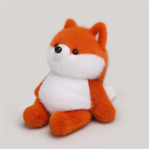 Kuscheltier Fuchs 20cm ,Shiba Inu Hund Plüschkissen Niedlicher Corgi,Niedliches Panda Plüschtier, Stofftier aus weichem Plüsch,Zoo Plüschtier,Niedliches Plüschtier für Kinder Mädchen (Fuchs) von champracer