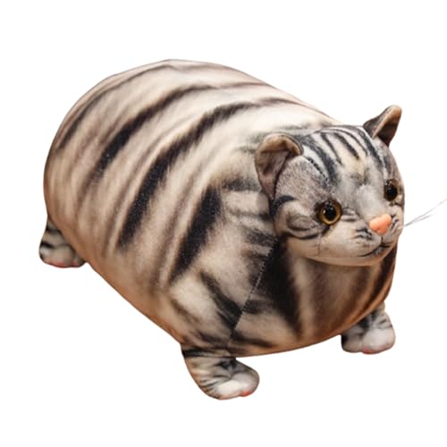Kuscheltier Katze Lebensecht,30 cm Plüschkatze Stofftier Katzen Plüsch,Katze Kuscheltier,Tierfiguren Cartoon Plüsch Spielzeug für Kinder Jungen Mädchen Geschenke für Geburtstag (50cm,Muster) von champracer