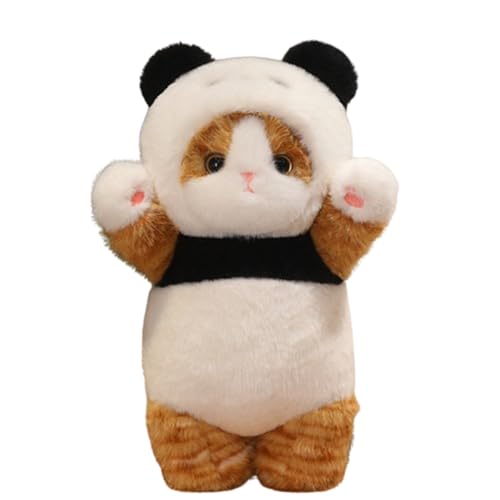 Kuscheltier Katze Lebensecht,Niedliches Plüschkätzchen Spielzeug für Kinder,Kawaii Katze Kuscheltier Realistisch,Kurzhaar Nette Katze Puppe Flauschigen Plüsch,Geschenk für Kinder (35cm,Bär) von champracer