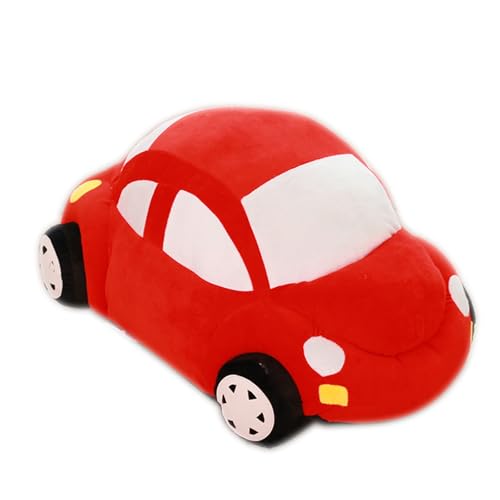champracer Kuscheltier Kraftfahrzeuge Puppe Stofftier Kissen Plüschtie Auto Käfer, zum Spielen und Kuscheln, Weiches Schmusetier für Mädchen, Jungen, Babys (35 cm,Rot) von champracer