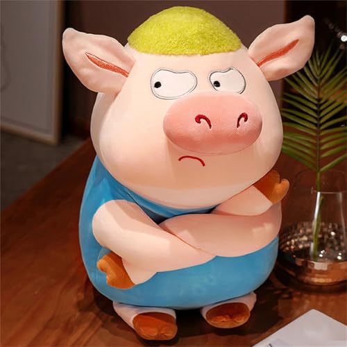 champracer Kuscheltier Schwein Pigwick, Plüsch-Schweinchen, Kuscheltier Plüschkissen, Cartoon Kinder Begleiten Kuscheltier Stofftiere, Geschenke für Jungen Und MäDchen (Blau, 50 cm) von champracer