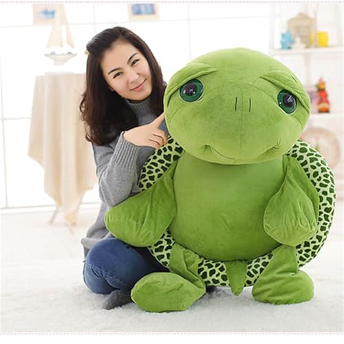 Lange Riesenschildkröte süßes Spielzeug, großes Stofftier schöne Schildkröte Stofftier grün große Schildkröte Plüschtier Geburtstagsgeschenk (40 cm,Grün) von champracer