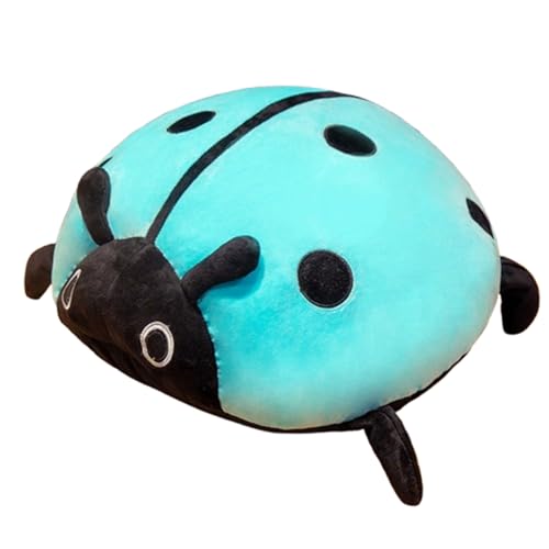 Marienkäfer-Plüsch,Niedliche ausgestopfte Marienkäfer-Tiere,Marienkäfer Stofftier Bienenplüschpuppenspielzeug Cartoon Fliegende Biene Gefüllte Insekt Tier Kissen Soft Toy für Mädchen (80cm,blau) von champracer