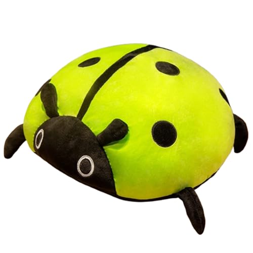 Marienkäfer-Plüsch,Niedliche ausgestopfte Marienkäfer-Tiere,Marienkäfer Stofftier Bienenplüschpuppenspielzeug Cartoon Fliegende Biene Gefüllte Insekt Tier Kissen Soft Toy für Mädchen (80cm,Grün) von champracer