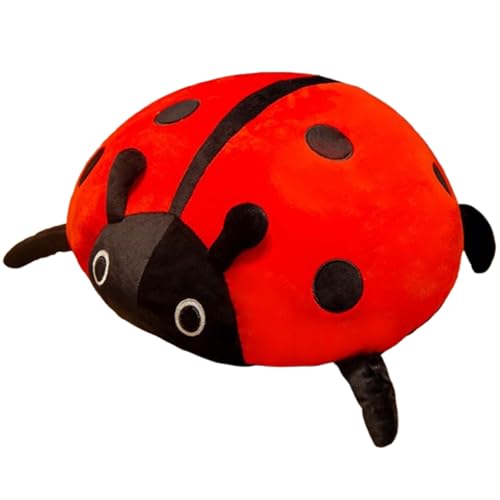 Marienkäfer-Plüsch,Niedliche ausgestopfte Marienkäfer-Tiere,Marienkäfer Stofftier Bienenplüschpuppenspielzeug Cartoon Fliegende Biene Gefüllte Insekt Tier Kissen Soft Toy für Mädchen (40cm,rot) von champracer