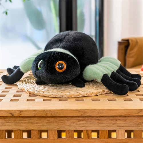 Niedliche Spielzeugspinne Stofftiere, Plüschtiere Niedliche Spinne Stofftiere, Plüschtiere, ideale Kinderspielzeuggeschenke, Halloween Dekorationen (25x40 cm,grün) von champracer
