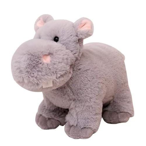 Nilpferd Kuscheltier Hippo Stofftier Nilpferd Plüsch Spielzeug Weiche Flauschige Kissen für Kinder & Erwachsene Geschenke Kinder Mädchen (30 cm,Grau) von champracer