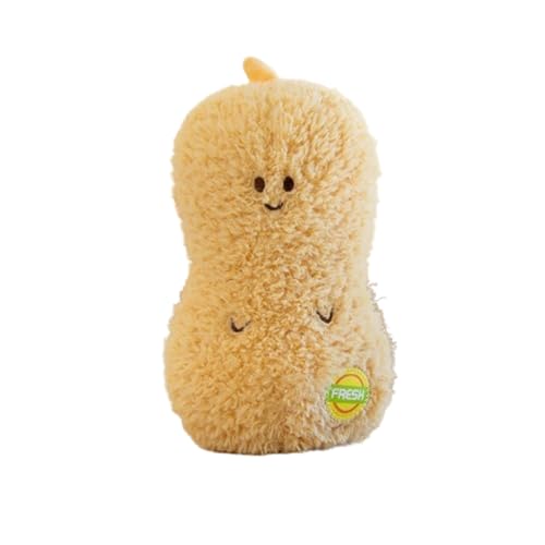 champracer Obst Gemüse Plüschtiere, Niedlichen Obst Gemüse Kuscheltier, zum Spielen und Kuscheln, Weiches Schmusetier für Mädchen, Jungen, Babys (20 cm,Erdnuss) von champracer