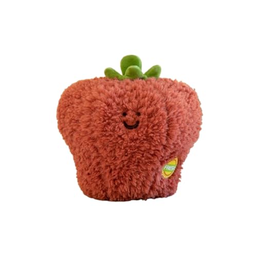 Obst Gemüse Plüschtiere, Niedlichen Obst Gemüse Kuscheltier, zum Spielen und Kuscheln, Weiches Schmusetier für Mädchen, Jungen, Babys (20 cm,Paprika) von champracer