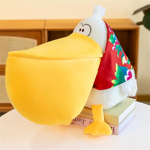 Pelikan Plüschtier, Kreative Capybara - Pelikan Kuscheltier, Weich Plüschtier Tiere Pelikan, Simuliertes Wildtier Plüschtier, Großem Schnabel Pelikan Stofftier Spielzeug Plüschkissen (50 cm,#02) von champracer