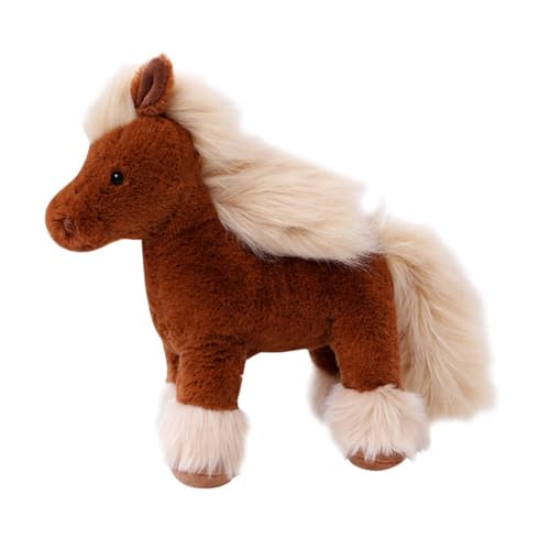Pferd Kuscheltier Realistisches Plüschtier Pferd Plüschtier Pferd Niedlich und Weich Stofftier Pferd Perfektes Kinder Geburtstag Geschenk, Kuscheltier Klein Plüsch Plüsch (Braunes Pferd,40 cm) von champracer