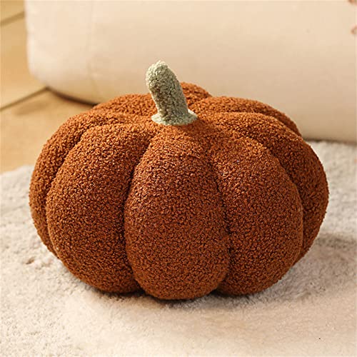 PlüSchtier Halloween KüRbis Moderner Einfacher Stil PlüSchkissen, Kissen Puppe Wurfkissen, Schmusetier Geschenk für Kinder MäDchen Jungen (20 cm,Braun) von champracer