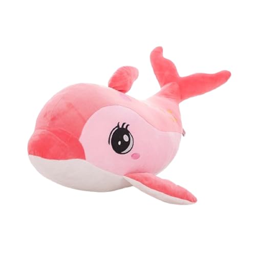 Plüschtier Delphin Puppe Stofftier Kissen Kuscheltier Delphin, zum Spielen und Kuscheln, Weiches Schmusetier für Mädchen, Jungen, Babys (40 cm,Rosa) von champracer