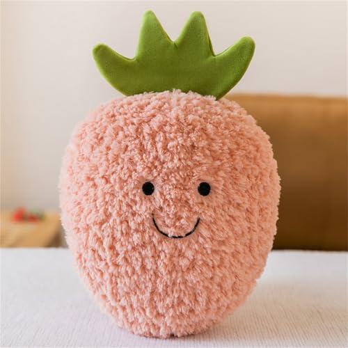 champracer Plüschtier Stofftier Obst Plüschtier Plüschkissen Spielzeug, Kissen Puppe Wurfkissen, Schmusetier Geschenk für Kinder Mädchen Jungen (25 cm,Erdbeere) von champracer
