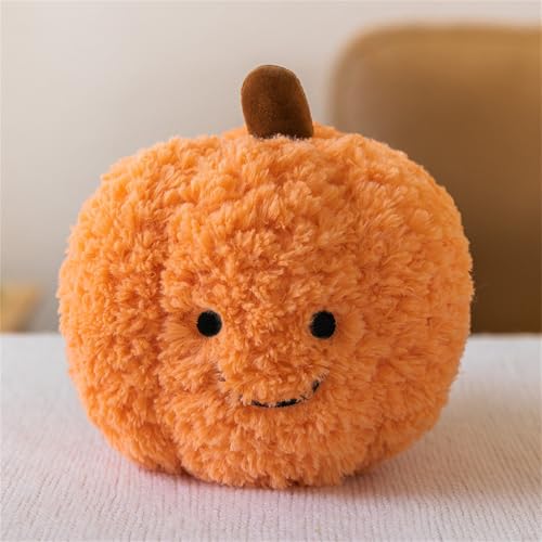 champracer Plüschtier Stofftier Obst Plüschtier Plüschkissen Spielzeug, Kissen Puppe Wurfkissen, Schmusetier Geschenk für Kinder Mädchen Jungen (25 cm,Kürbis) von champracer