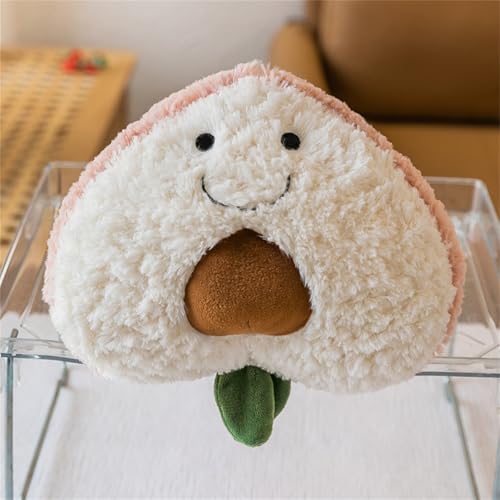 champracer Plüschtier Stofftier Obst Plüschtier Plüschkissen Spielzeug, Kissen Puppe Wurfkissen, Schmusetier Geschenk für Kinder Mädchen Jungen (25 cm,Pfirsich) von champracer