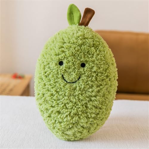 Plüschtier Stofftier Obst Plüschtier Plüschkissen Spielzeug, Kissen Puppe Wurfkissen, Schmusetier Geschenk für Kinder Mädchen Jungen (25 cm,Zitrone) von champracer