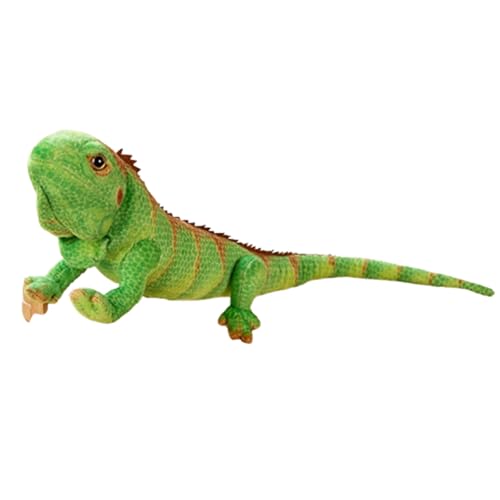 Realistische grüne Eidechse Plüschtier Spielzeug,Lebensechte Eidechse Kuscheltiere Reptil Plüschtier,Chamäleon Puppen, Reptilien Plüschtiere Mähneneidechsen, für Kinder Jungen Mädchen (95cm,grün) von champracer