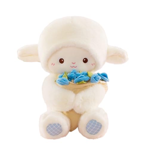 Schaf Kuscheltier,Kuscheltier Schaf, Rosen Schaf Plüschtier, Kawaii Plüschtiere Schaf Puppen, Realistische Schaf Plüsch Spielzeug für Wilde Tiere,Jungen & Mädchen (Blau,50cm) von champracer