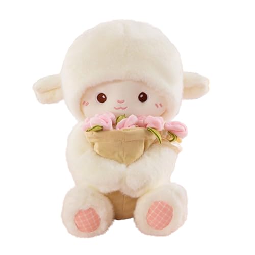 Schaf Kuscheltier,Kuscheltier Schaf, Rosen Schaf Plüschtier, Kawaii Plüschtiere Schaf Puppen, Realistische Schaf Plüsch Spielzeug für Wilde Tiere,Jungen & Mädchen (Rosa,50cm) von champracer
